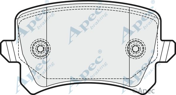 APEC BRAKING stabdžių trinkelių rinkinys, diskinis stabdys PAD1654